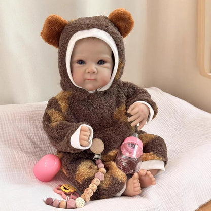 Bébé Reborn tout doux de 50cm yeux ouverts en peluche body-Bettie