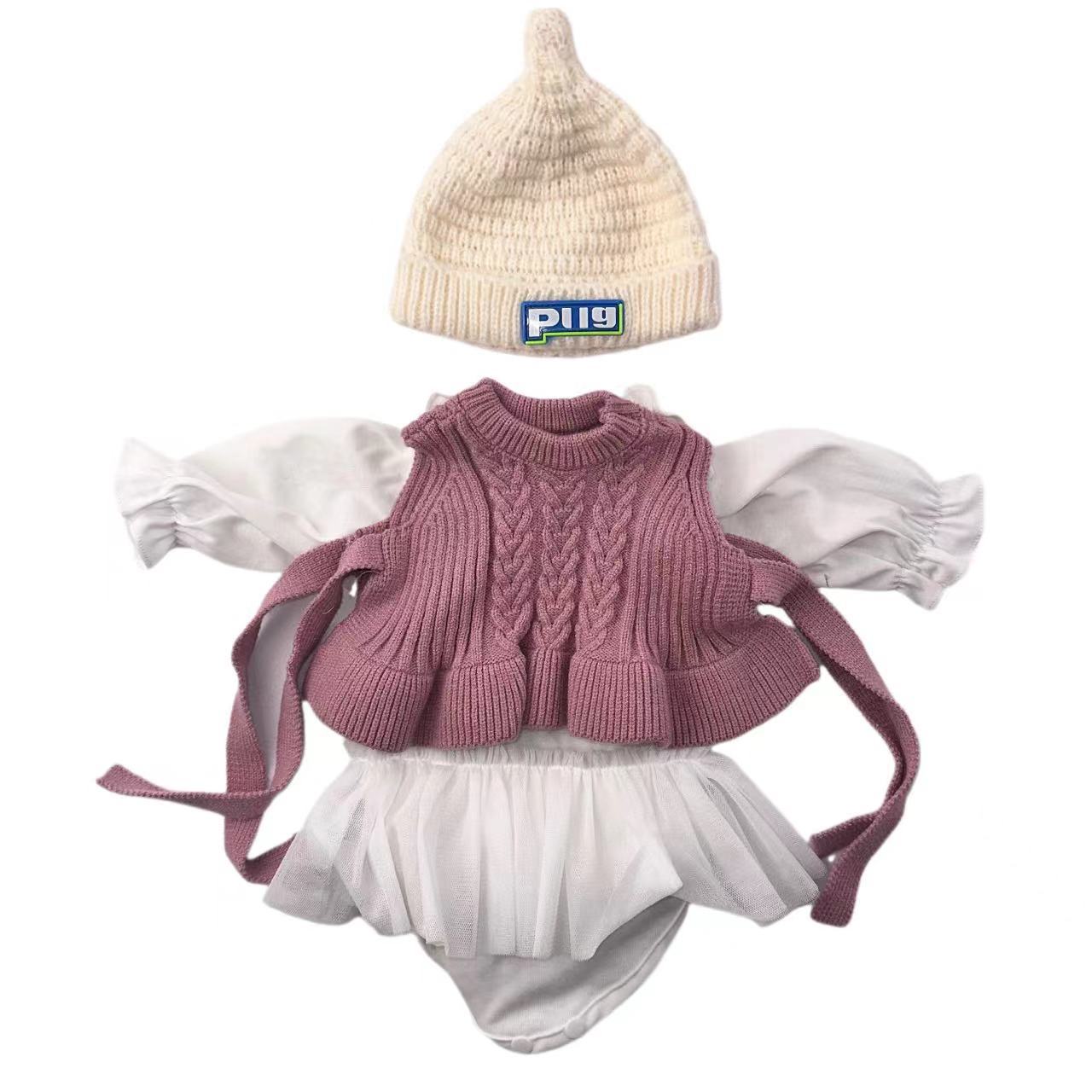 Ensemble robe et chapeau 2 pièces pour poupées Reborn de 21 à 22 pouces