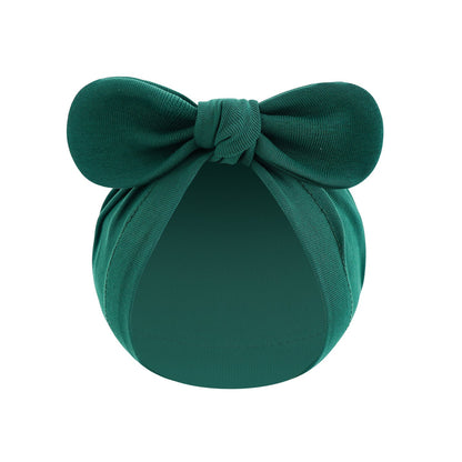 Chapeau de pull noué bandana pour bébé de couleur unie