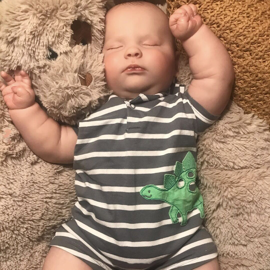 Poupées Reborn de 24 pouces avec les yeux fermés-Joseph