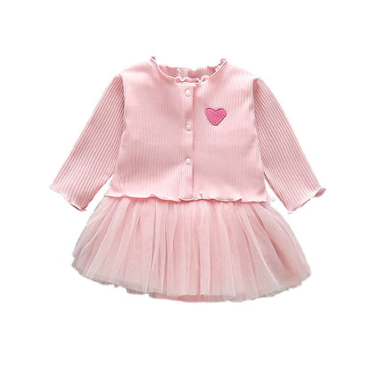 Ensemble de 2 pièces avec robe et combinaison mignonne pour poupées de 22 à 24 pouces