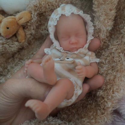 Mini poupée reborn de 6 pouces aux yeux fermés garçon/fille-levi