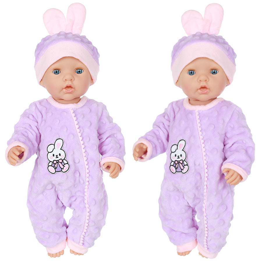 Ensemble 2 pièces avec chapeau et barboteuse mignons pour poupées Reborn de 17 à 18 pouces