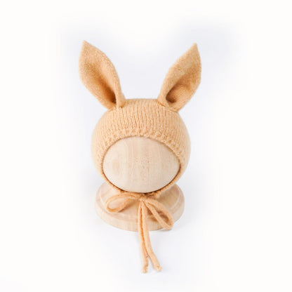 Bonnet lapin en mohair extensible