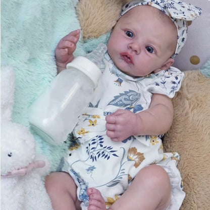Bébé Reborn Mona Meadow yeux ouverts 48 cm