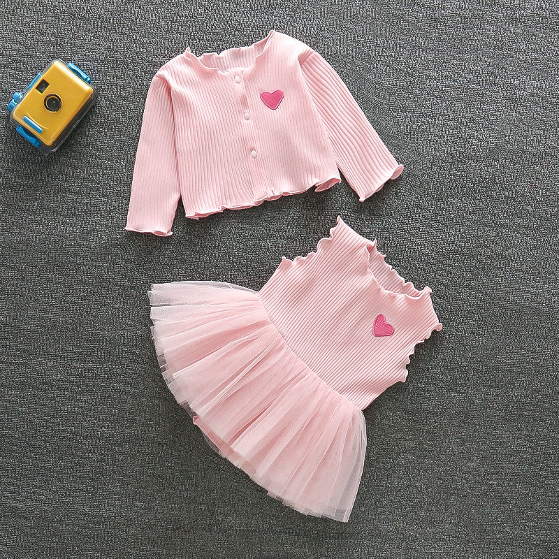 Ensemble de 2 pièces avec robe et combinaison mignonne pour poupées de 22 à 24 pouces