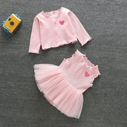 Ensemble de 2 pièces avec robe et combinaison mignonne pour poupées de 22 à 24 pouces