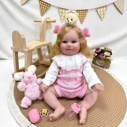 Bébé fille reborn aux cheveux blonds de Claire de 24 pouces - Maddie