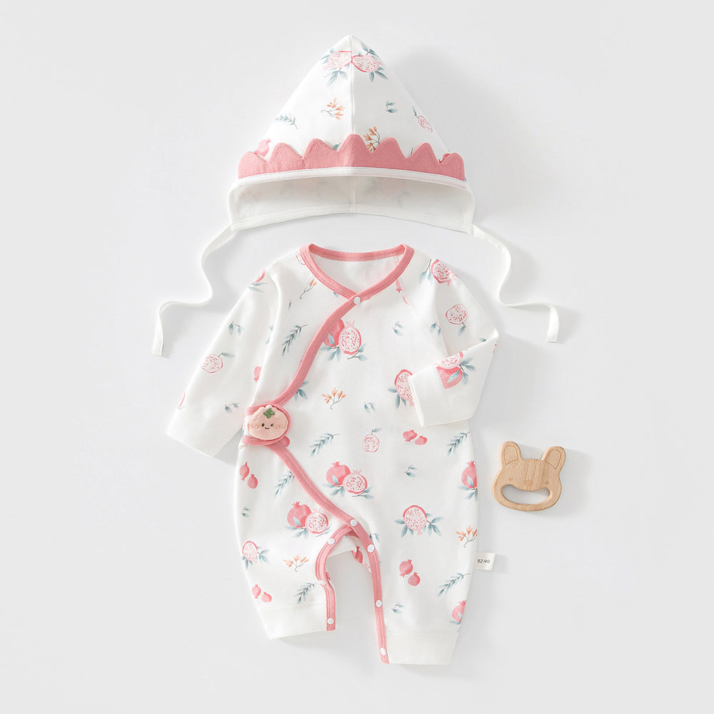 Ensemble 2 pièces comprenant un body imprimé et un chapeau mignons pour poupées reborn de 45 à 55 cm (18 à 22 pouces)