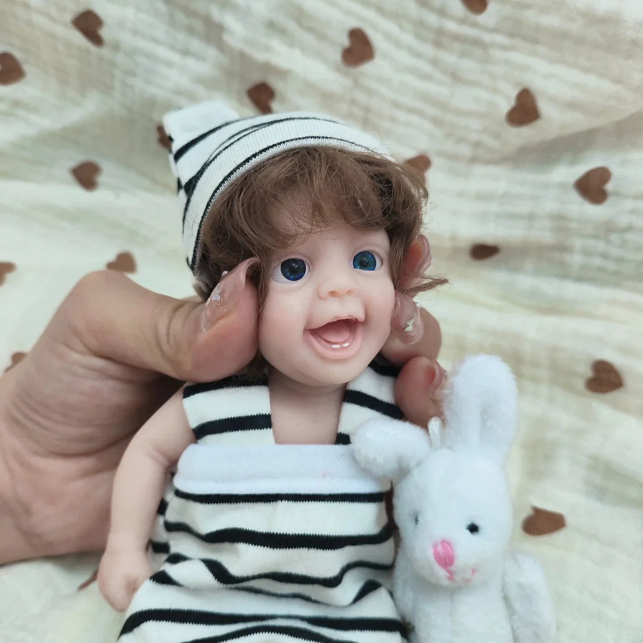 Mini sourire 6 pouces Reborn Garçon -yannik