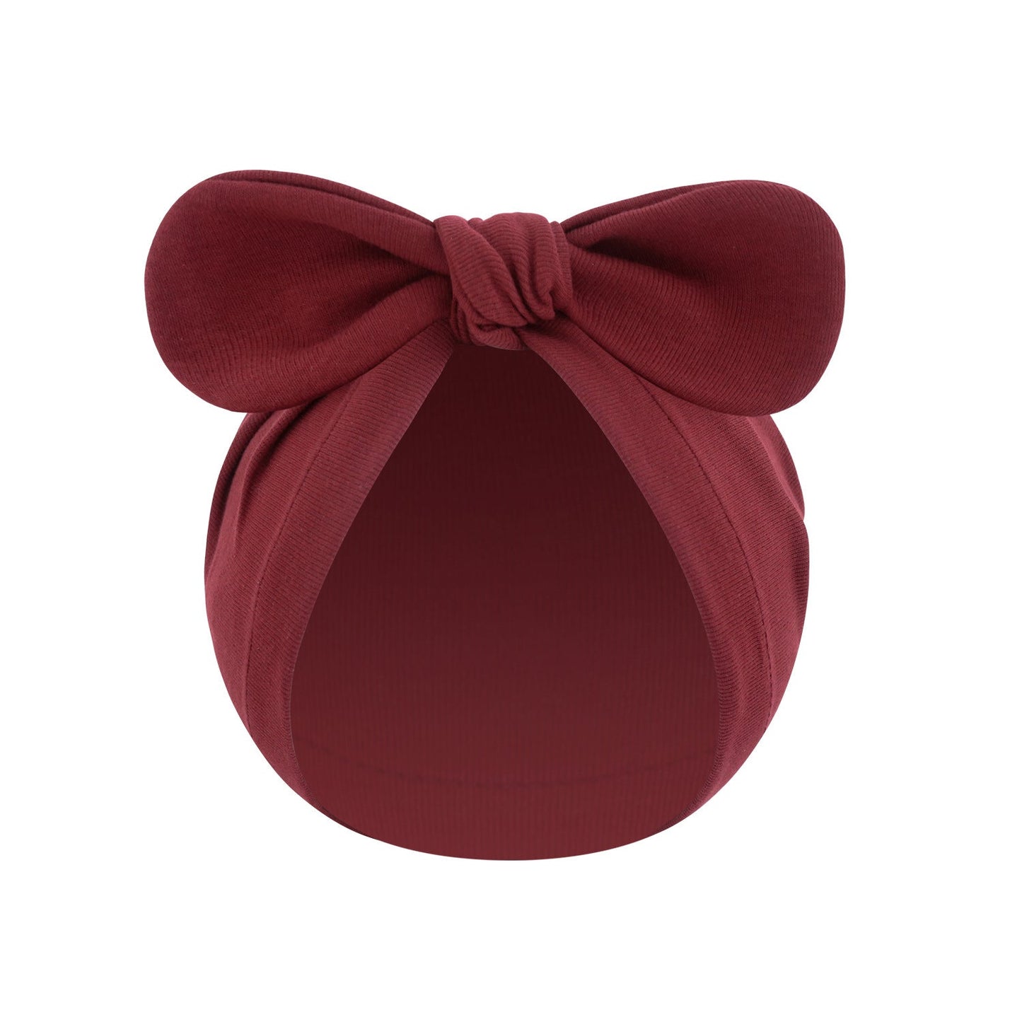 Chapeau de pull noué bandana pour bébé de couleur unie