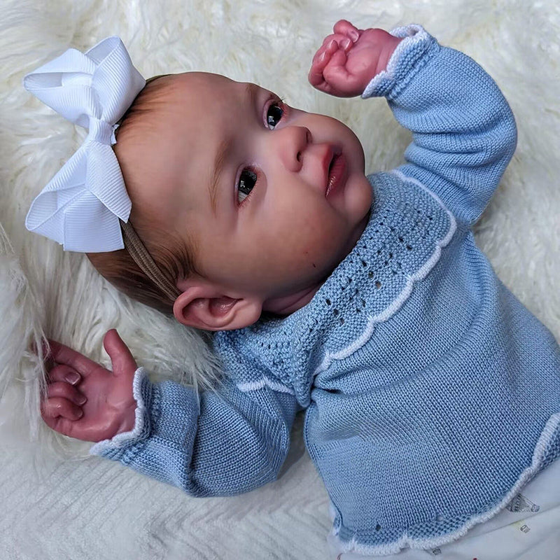Poupées Maryann Reborn de 20 pouces avec cheveux peints et yeux bleus