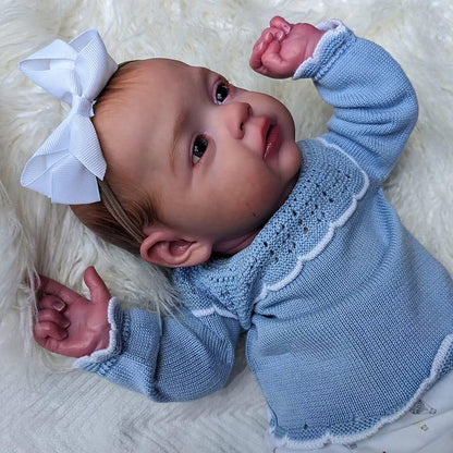 Poupées Maryann Reborn de 20 pouces avec cheveux peints et yeux bleus