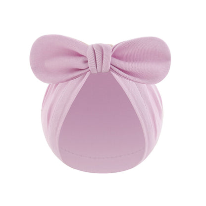 Chapeau de pull noué bandana pour bébé de couleur unie