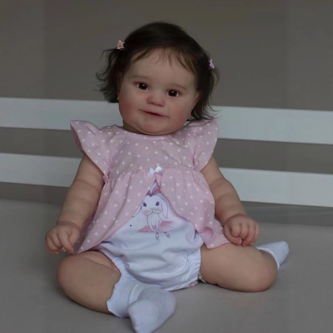 Poupées Reborn Carol Maddie 50cm/60cm yeux ouverts filles en robe rose