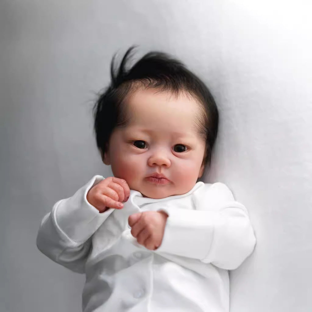 Poupées Reborn à cheveux courts yeux ouverts 19 pouces Lali