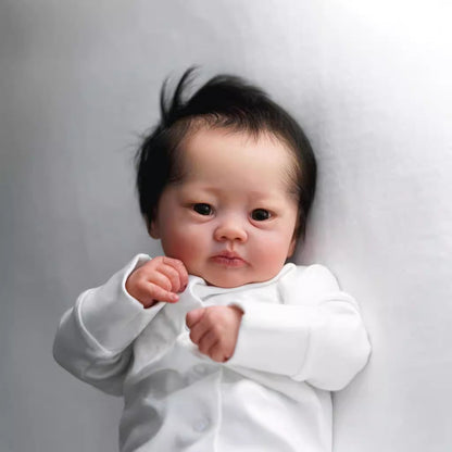 Poupées Reborn à cheveux courts yeux ouverts 19 pouces Lali