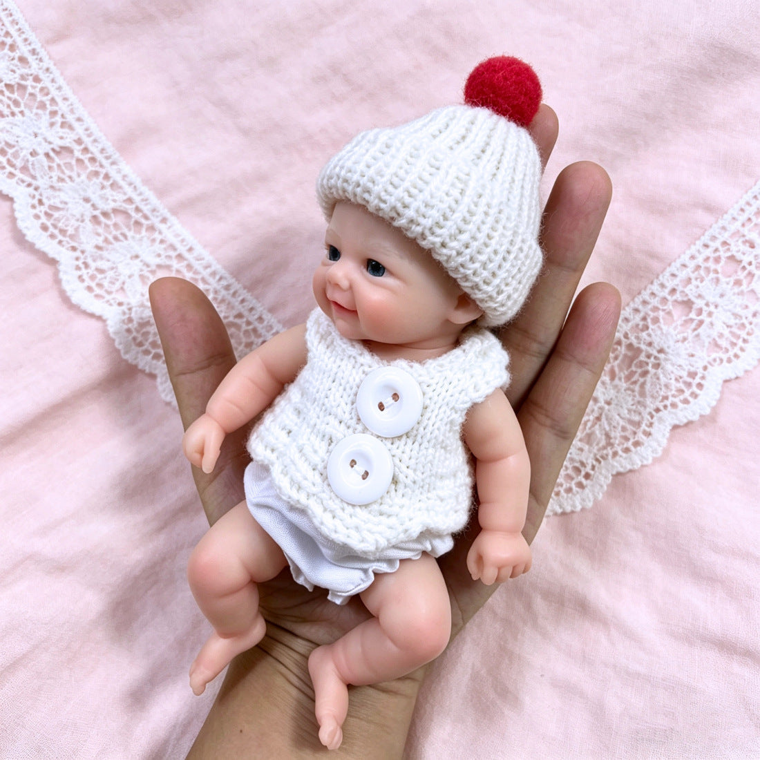 6 Inch Open Eyes Full Silicone Mini Vivienne Triplets Reborn Dolls
