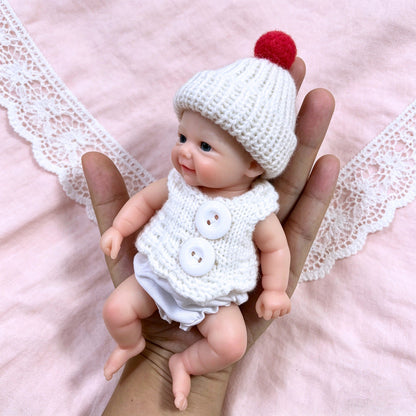 6 Inch Open Eyes Full Silicone Mini Vivienne Triplets Reborn Dolls