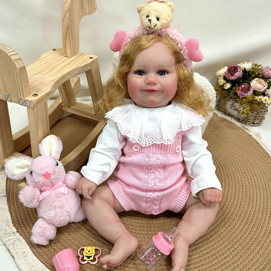Bébé fille reborn aux cheveux blonds de Claire de 24 pouces - Maddie