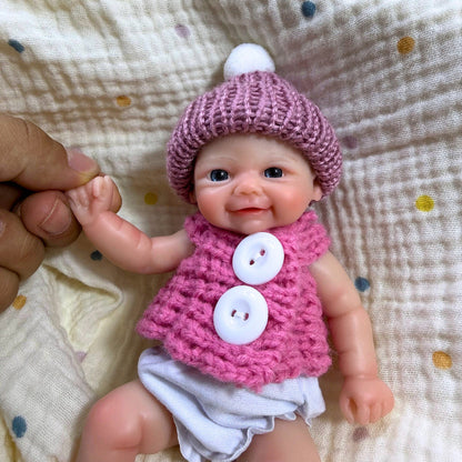 6 Inch Open Eyes Full Silicone Mini Vivienne Triplets Reborn Dolls