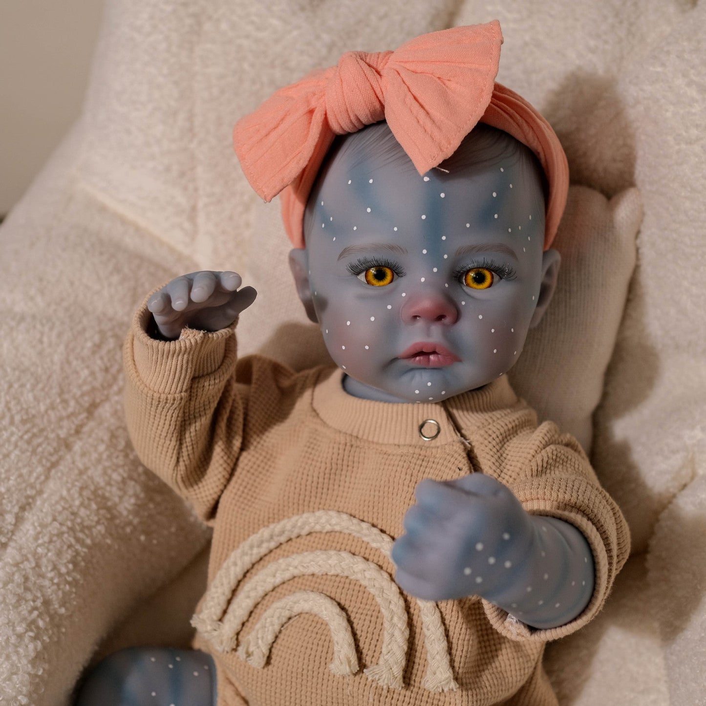 Bébé fille avatar reborn aux yeux ouverts de 19 pouces - Meadow