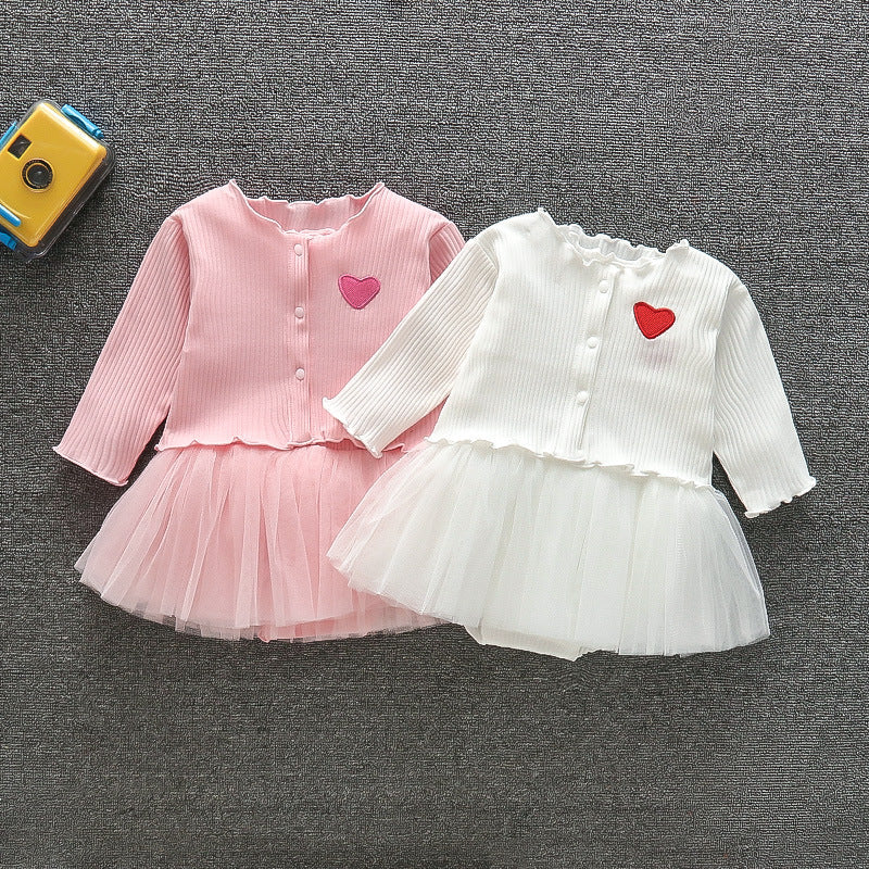 Ensemble de 2 pièces avec robe et combinaison mignonne pour poupées de 22 à 24 pouces