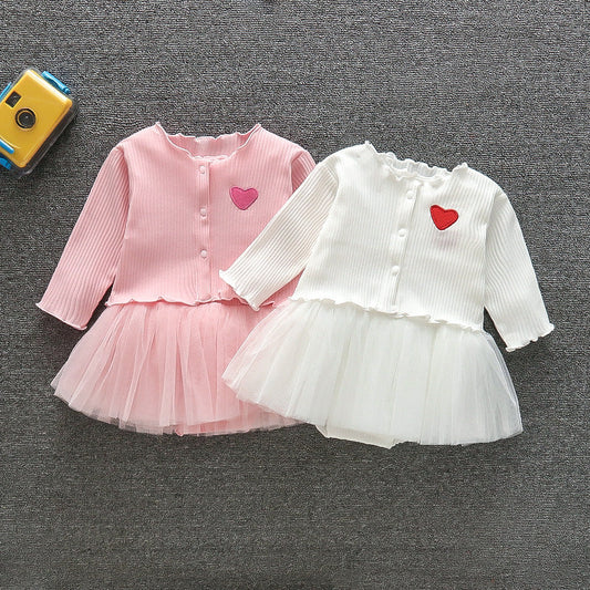 Ensemble de 2 pièces avec robe et combinaison mignonne pour poupées de 22 à 24 pouces