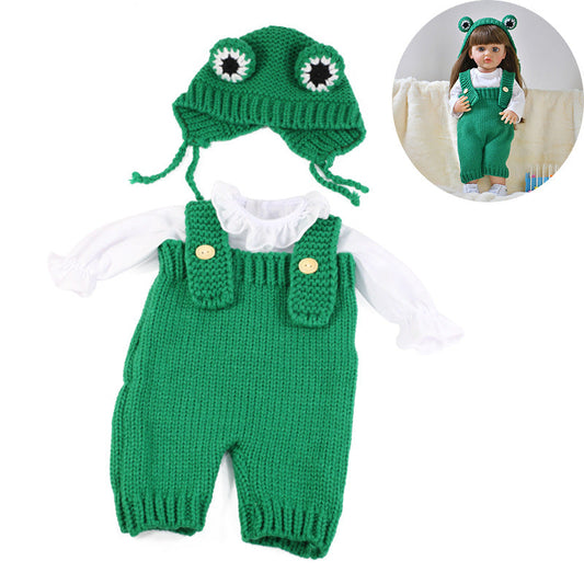 Vêtements de poupée tricotés 3 pièces pour poupées Reborn de 22 à 24 pouces