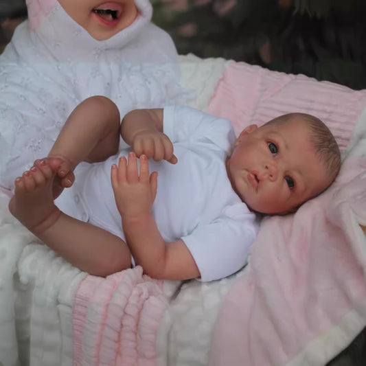 Berg 20 pouces poupée réaliste aux yeux ouverts avec cheveux tirés