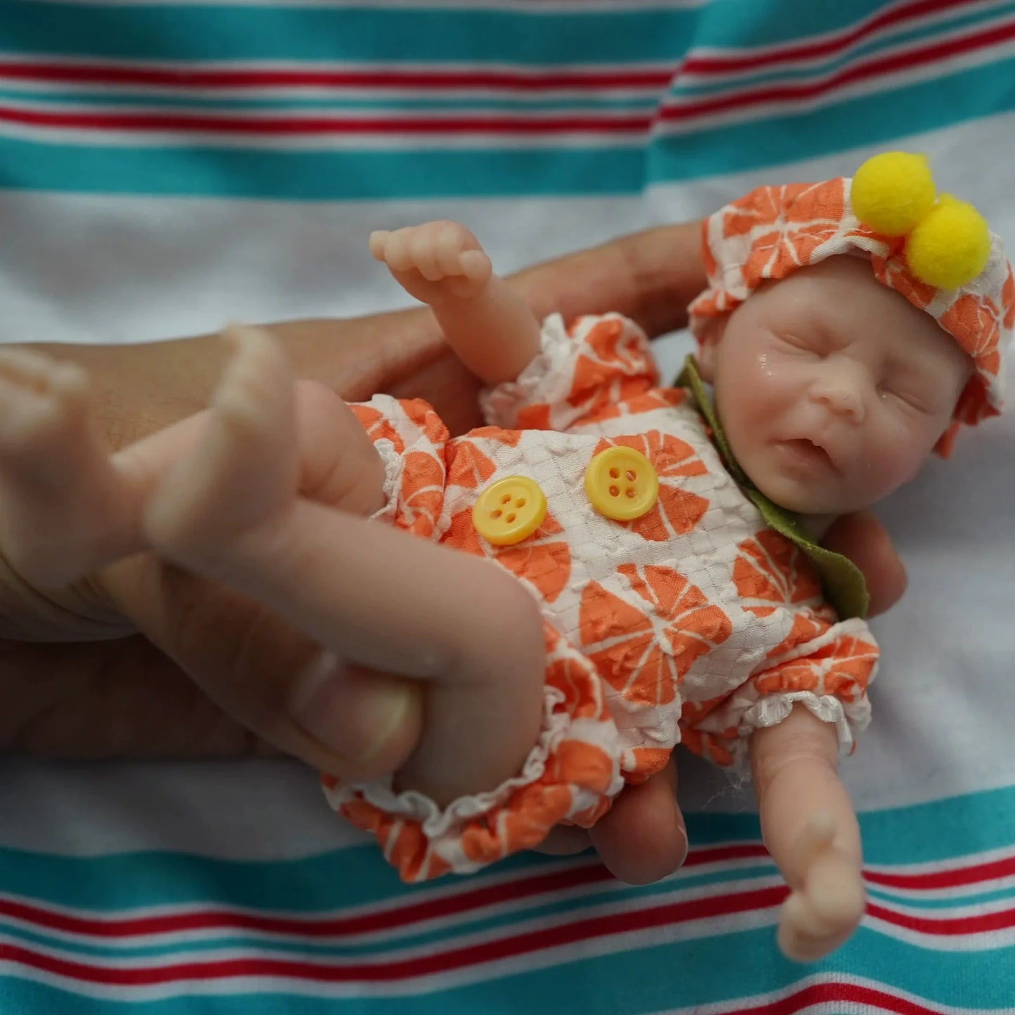 Mini poupée reborn de 6 pouces aux yeux fermés garçon/fille - Darren