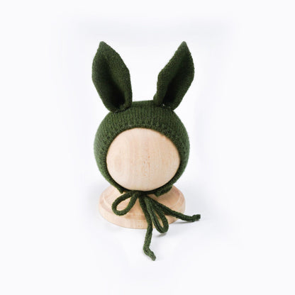 Bonnet lapin en mohair extensible