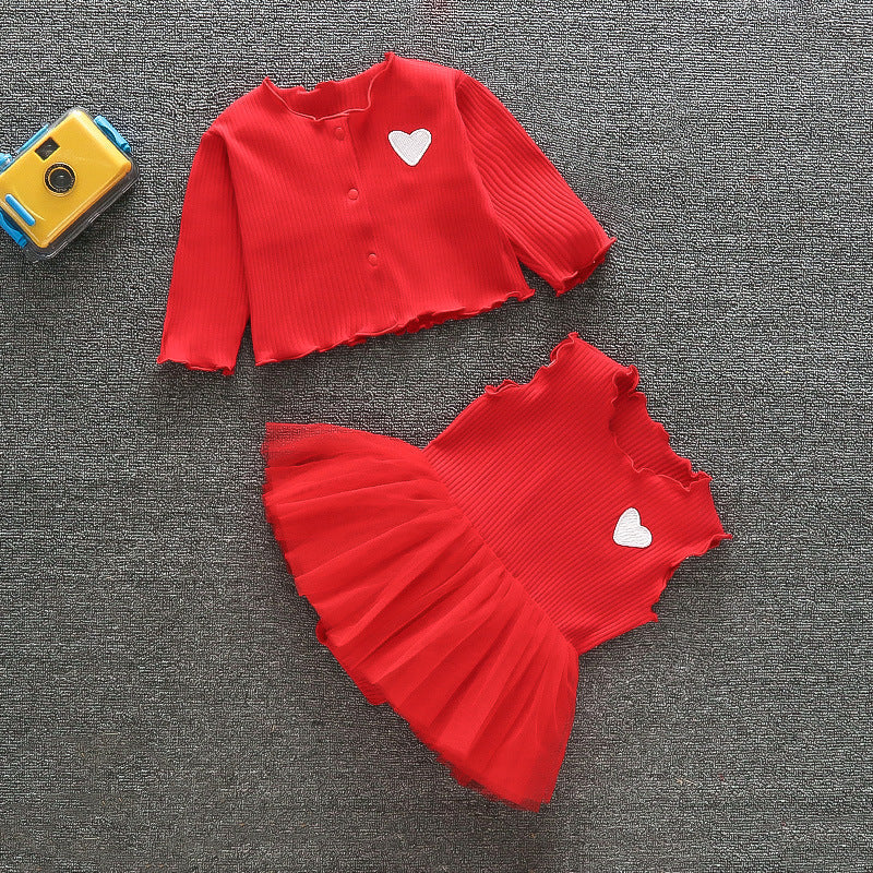 Ensemble de 2 pièces avec robe et combinaison mignonne pour poupées de 22 à 24 pouces