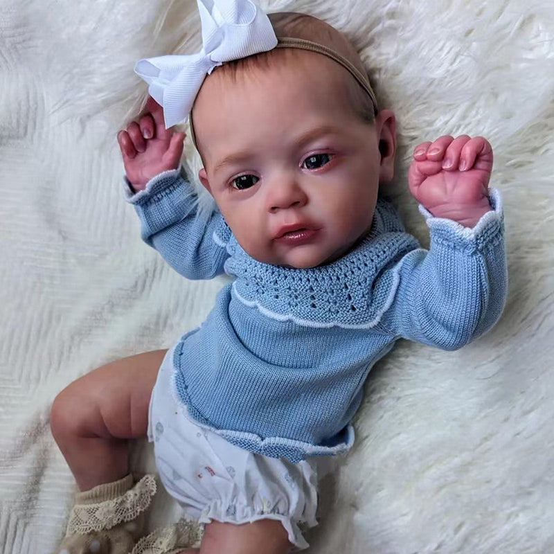 Poupées Maryann Reborn de 20 pouces avec cheveux peints et yeux bleus