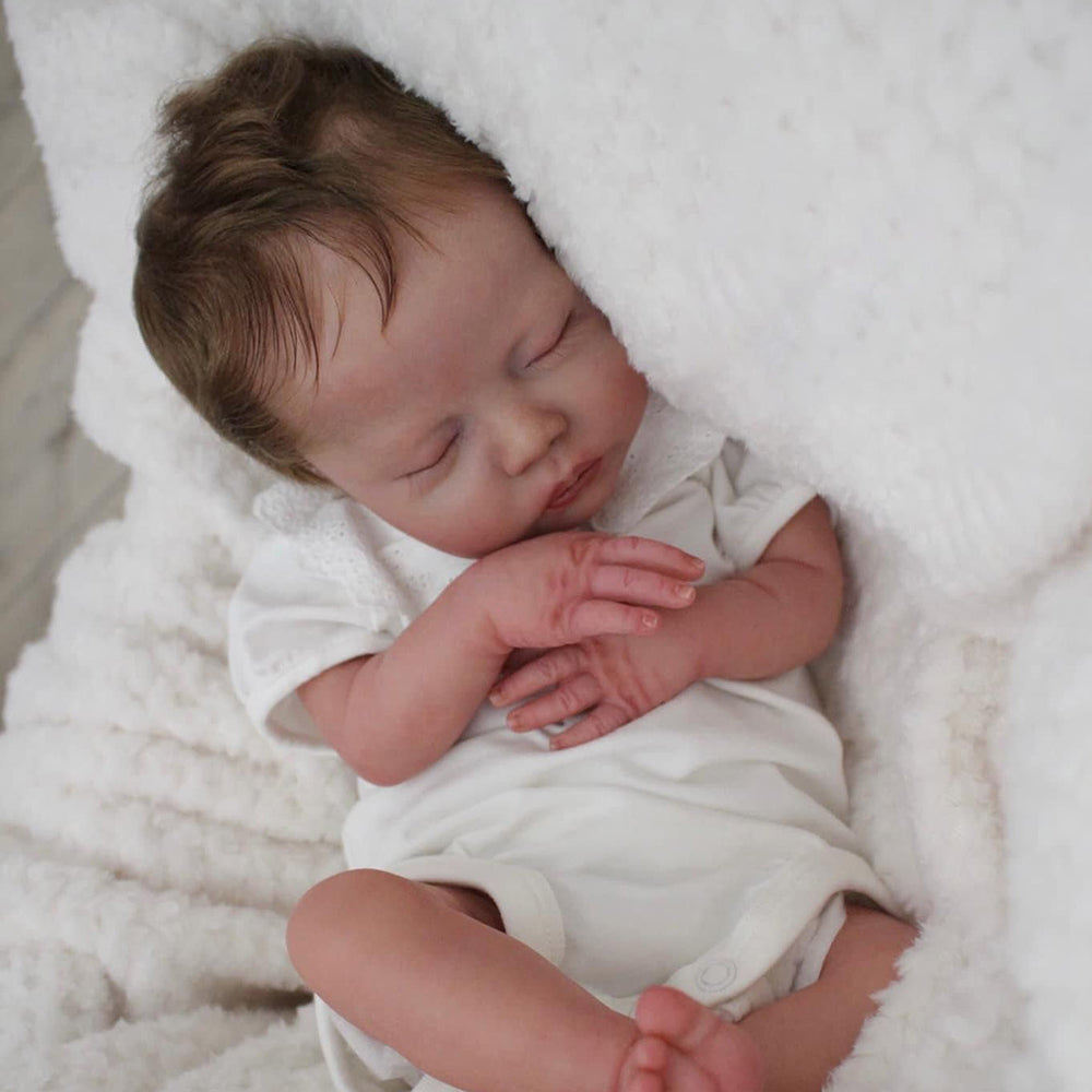 Poupées Reborn Douces de 18 Pouces Dormant Avec des Cheveux Courts-deliah