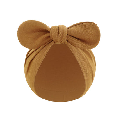 Chapeau de pull noué bandana pour bébé de couleur unie