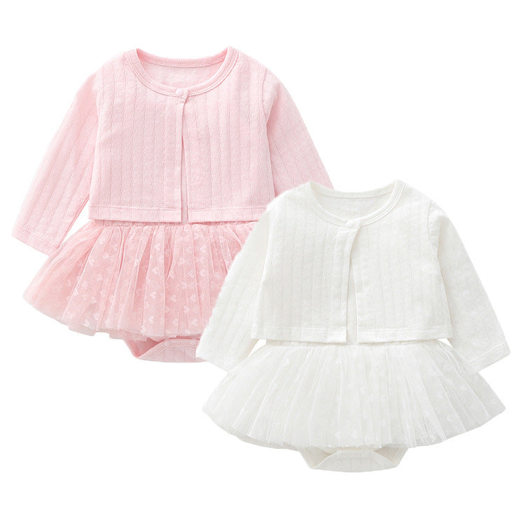 Ensemble deux pièces robe et veste à bretelles pour poupées de 56cm (22 pouces)