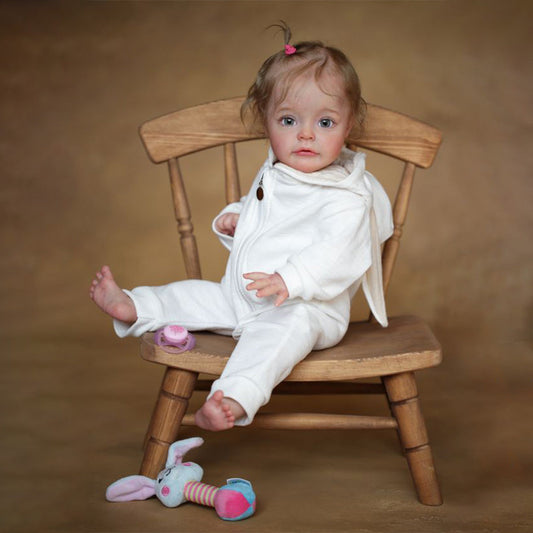 Poupée Reborn Augus 24 pouces avec yeux ouverts et cheveux courts - Suesue