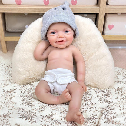 30cm Lifelike Smile Full Silicone Reborn Doll - Charlie