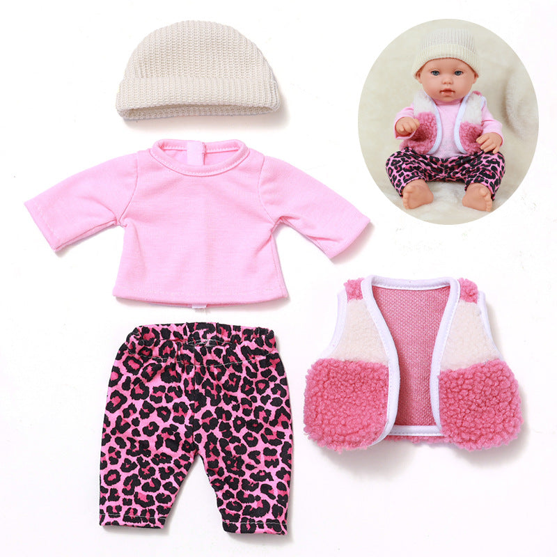 Leopard Clothes 4-Piece Set for 12 Inches/30cm Reborn Dolls