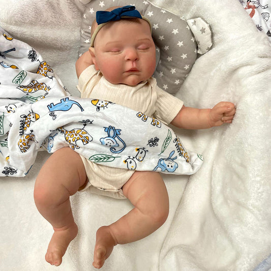 Poupées Reborn Harry réalistes endormies de 20 pouces - Pêches