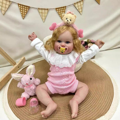 Bébé fille reborn aux cheveux blonds de Claire de 24 pouces - Maddie