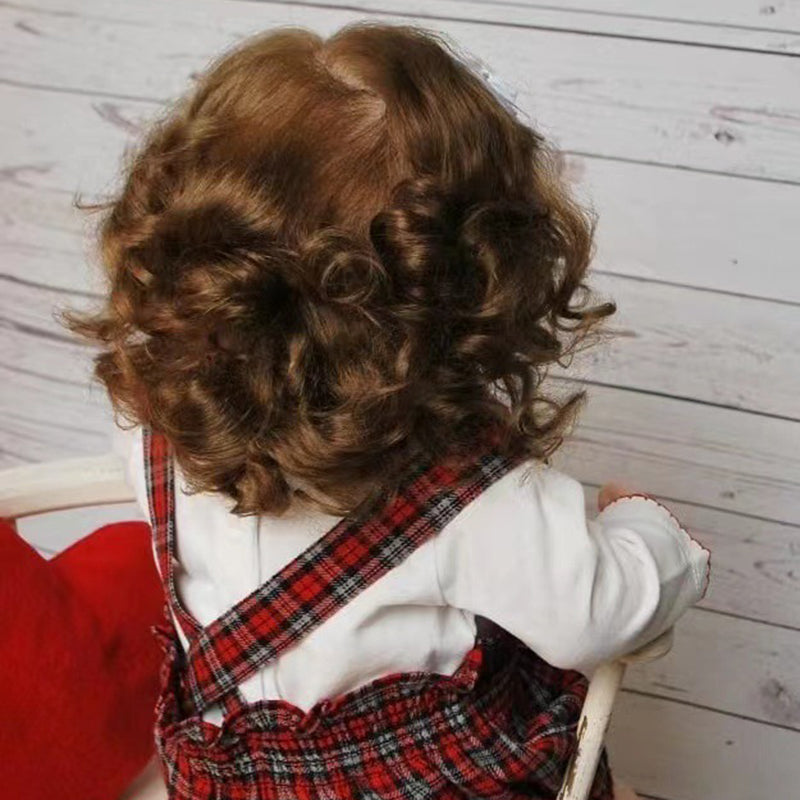 Poupées Reborn 20 pouces/50 cm avec yeux ouverts et cheveux bruns-Chloé