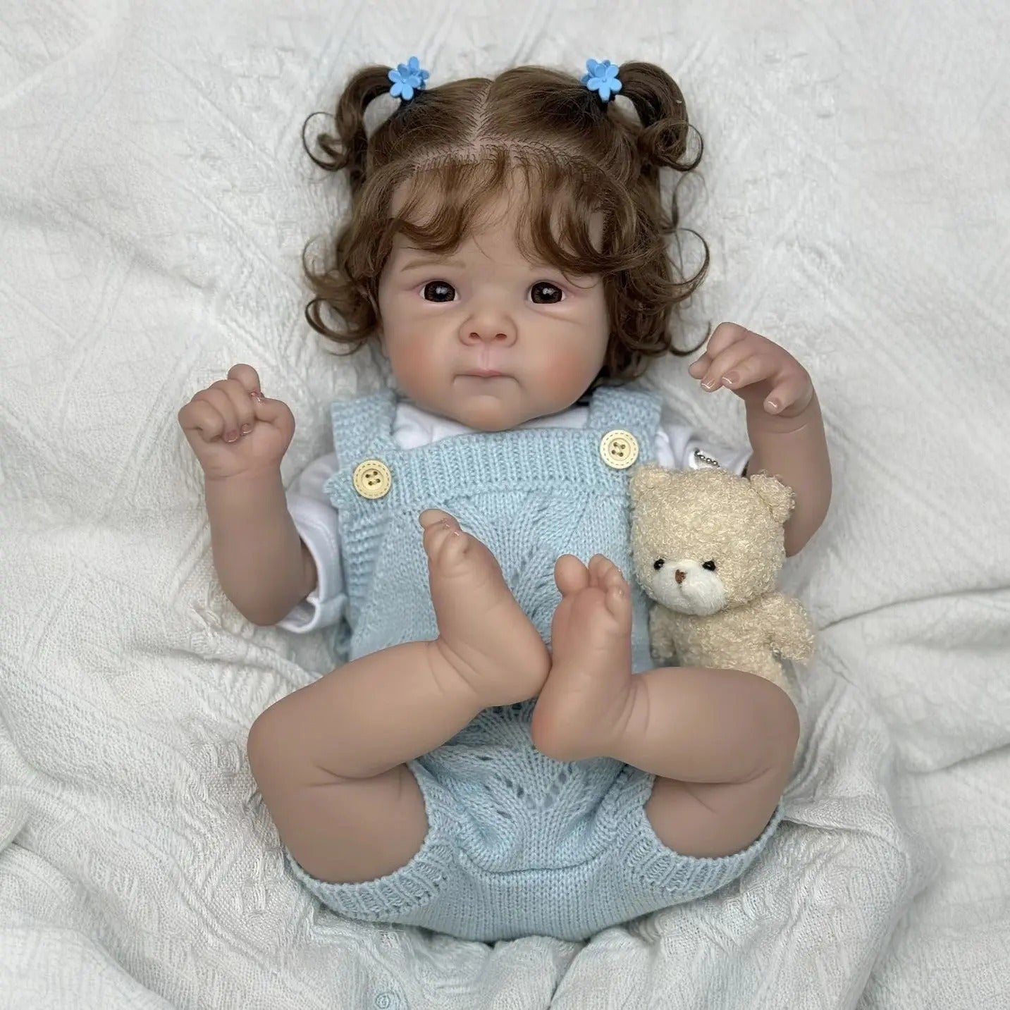 Bébé Reborn doux et câlin de 48cm yeux ouverts - Bettie