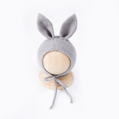 Bonnet lapin en mohair extensible