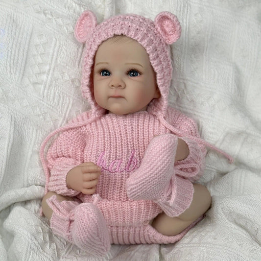 Bébé Reborn Bettie fille réaliste de 45cm corps entièrement en vinyle