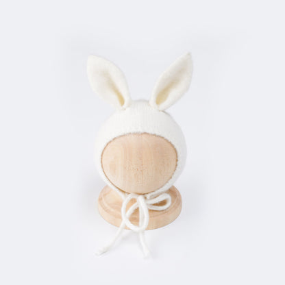 Bonnet lapin en mohair extensible