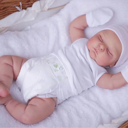 Poupée bébé reborn de 20 pouces au corps doux et réaliste-Peaches