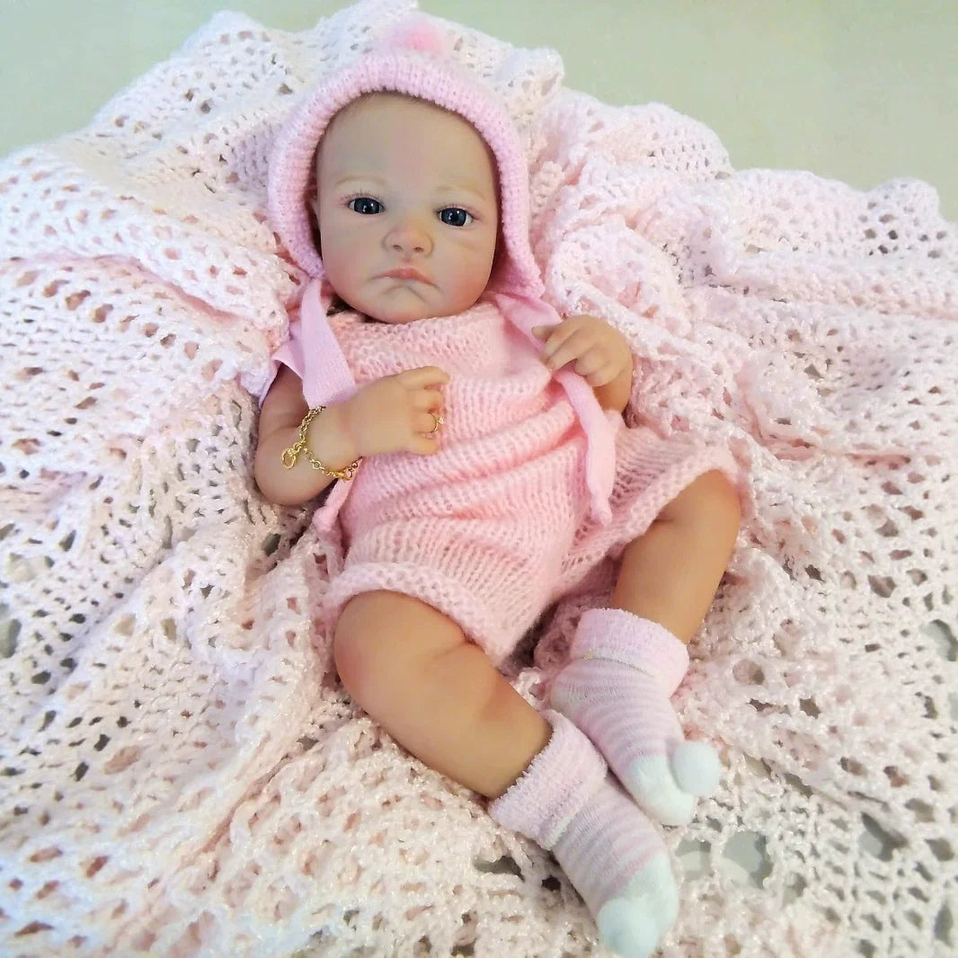 Poupée Reborn Maria 19 pouces corps souple body tricoté rose - August Awake