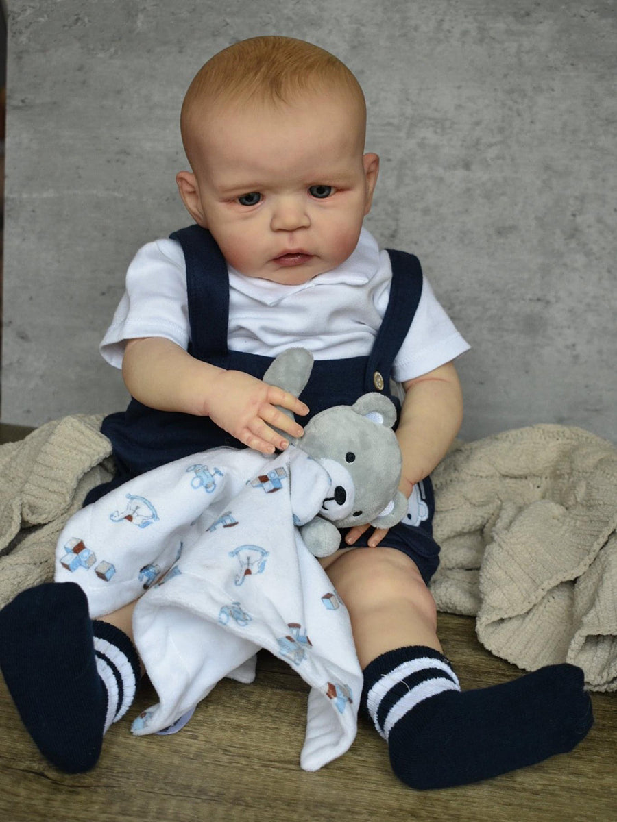 Poupées Reborn de 24 pouces avec les yeux ouverts et les cheveux peints - Sandie